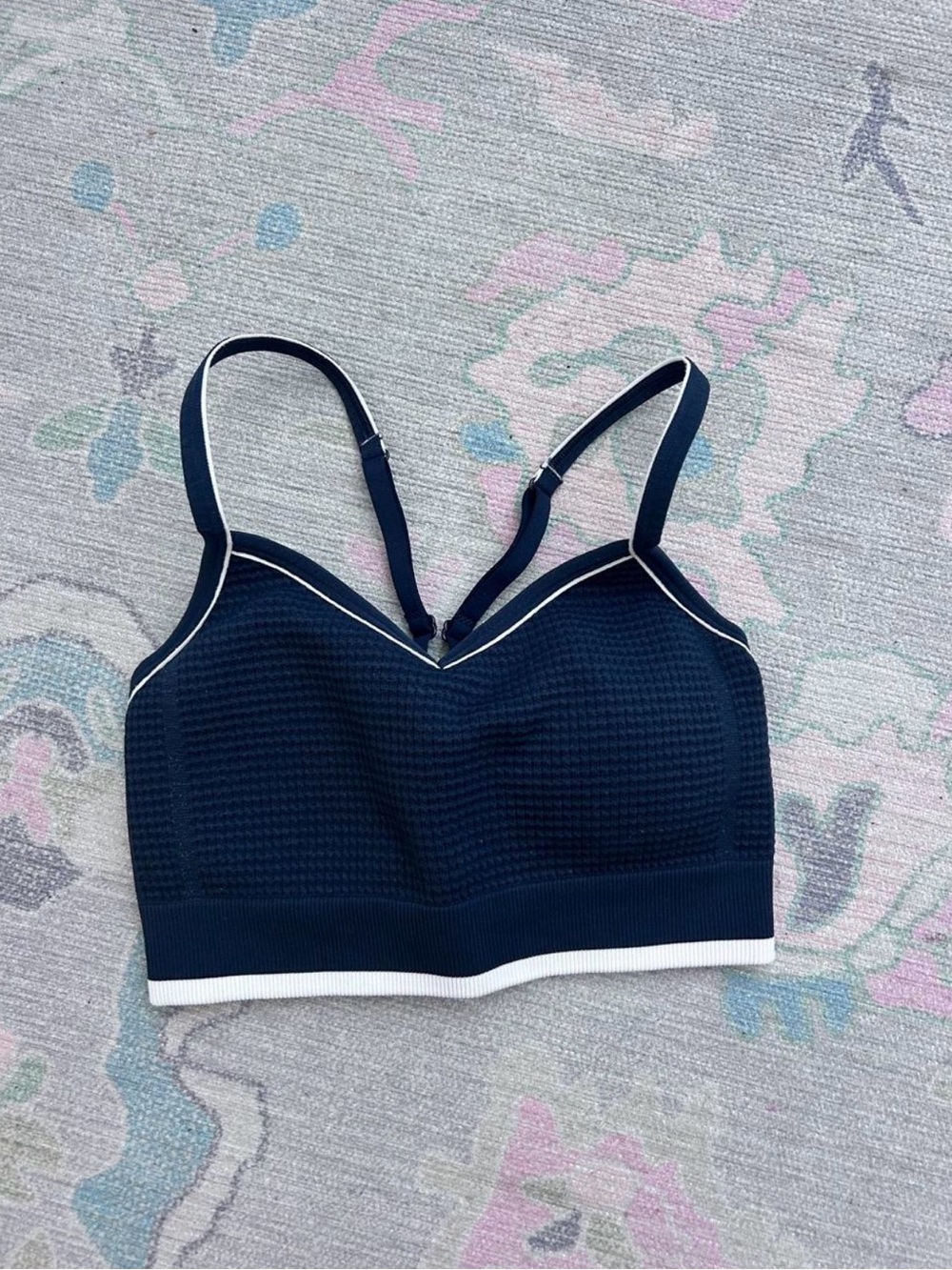 Target navy and white bra tank